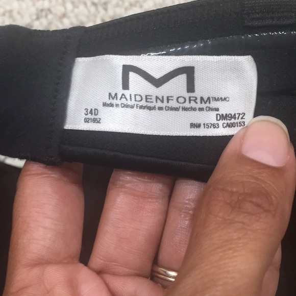 Maidenform black satin strapless bra - Picture 4 of 4